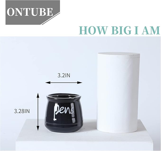 ONTUBE Porcelain Pens Holder Stand, Ceramic Pencils Holder - Image 5