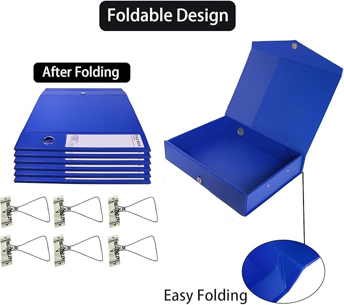 URbantin 6 Pack Foldable Plastic Box Files A4 - Image 5