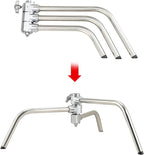 Soonpho 2 Packs Heavy Duty C-Stand Kit, Stainless Steel Photography Light Stand - Image 7