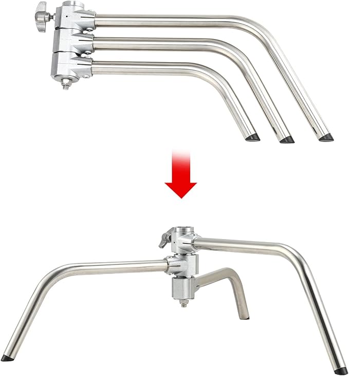 Soonpho 2 Packs Heavy Duty C-Stand Kit, Stainless Steel Photography Light Stand - Image 7