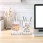 Vgrti Just breathe 2 Pack Acrylic Cosmetic Pencil Pen Holder Cup, Hope - Image 4