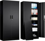 TaskStorz Metal Garage Storage Cabinets, 71” Tall Metal File Cabinet by TaskStorz