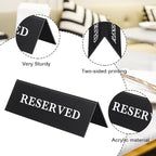 6 Pieces Plastic Reserved Table Sign Table Tent Wedding Guest Reservation Seat - Image 3