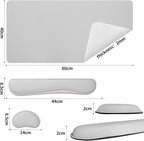 Bloss Leather Desk Pad and Keyboard Wrist Rest, Large Mouse Pad + Keyboard - Image 3