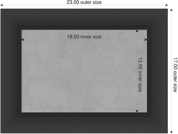 Amanti Art Black Framed Magnetic Board 17x23 Small Vision Board - Image 2