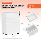 INTERGREAT 3 Drawer Mobile File Cabinet - Image 3