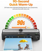 Laminator Machine with 20 A4 Laminating Pouches, Thermal and Cold Lamination - Image 3