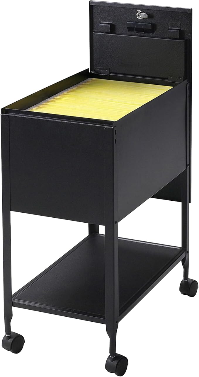 Lorell Standard Lock Mobile File Black 28.35" x 16.54" x 6.50" by Lorell