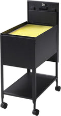 Lorell Standard Lock Mobile File Black 28.35" x 16.54" x 6.50" by Lorell