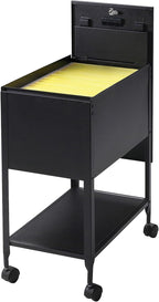 Lorell Standard Lock Mobile File Black 28.35" x 16.54" x 6.50" by Lorell