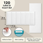 Juvale Clear Vinyl Binder Spine Label Pockets - Image 4