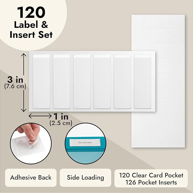 Juvale Clear Vinyl Binder Spine Label Pockets - Image 4