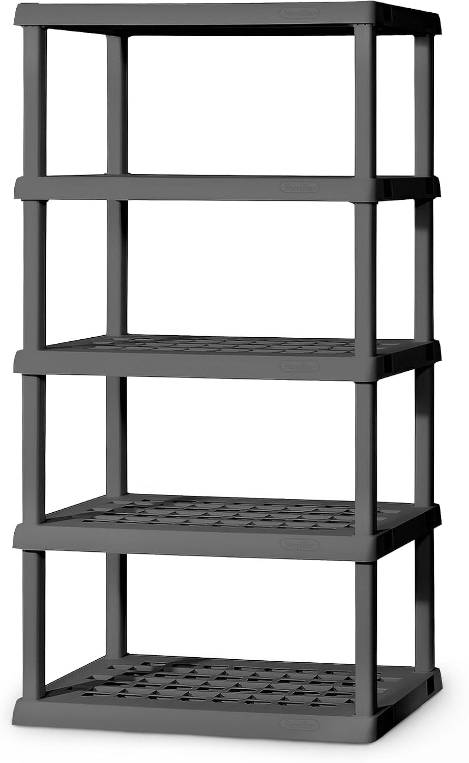 sterilite 5 shelf unit, heavy-duty plastic storage &, main product view