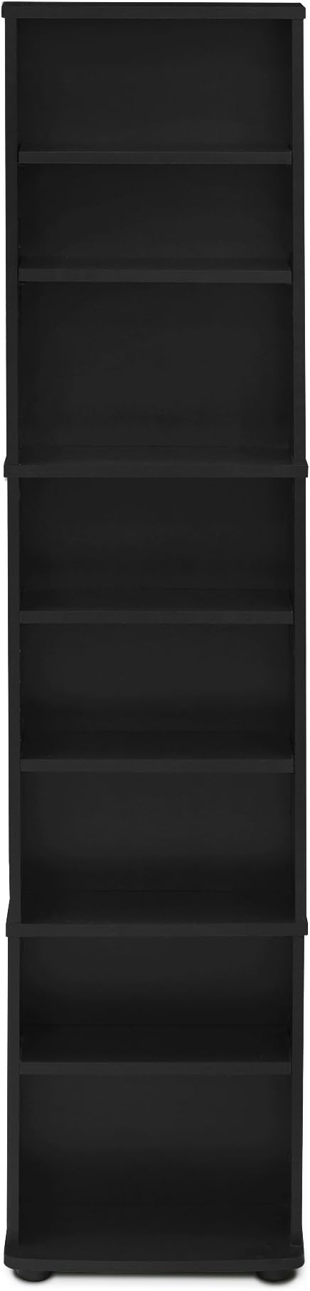 Furinno JAYA DVD Shelf, 8-Tier Tall Narrow CD Rack, Media Shelf - Image 8