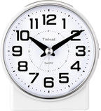 Tinload 4.3" No Ticking Analog Alarm Clock, Silent Readable by Tinload