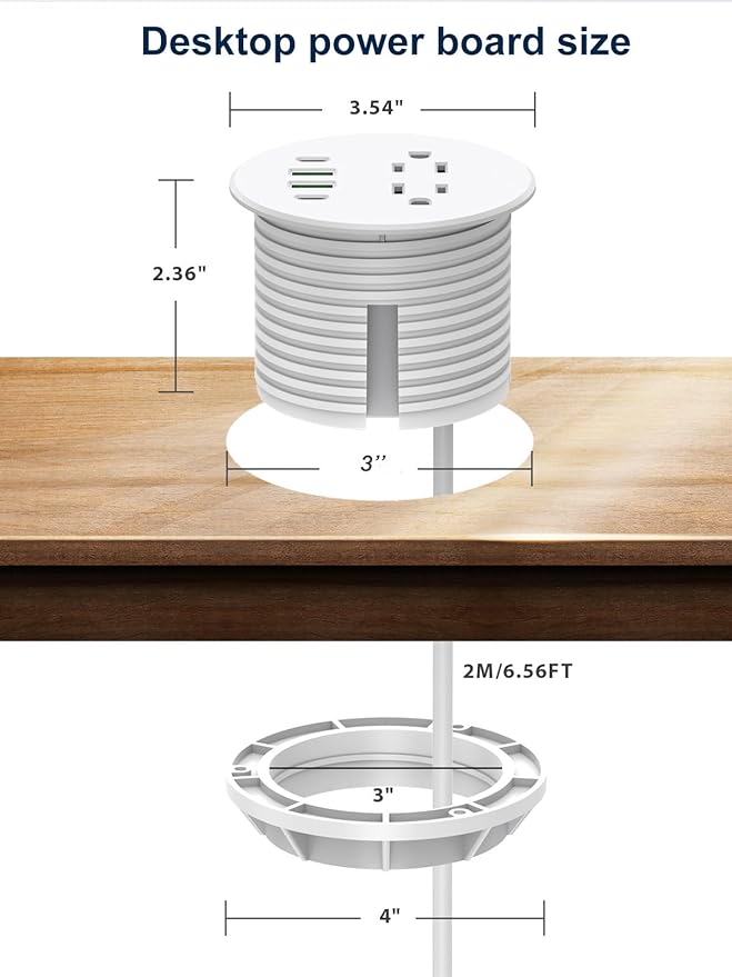 Recessed Power Grommet 3 inch - Image 5