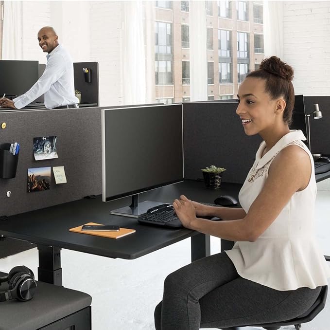 Stand Up Desk Store ReFocus Clamp-on Acoustic Desk Divider Privacy Panel That - Image 4