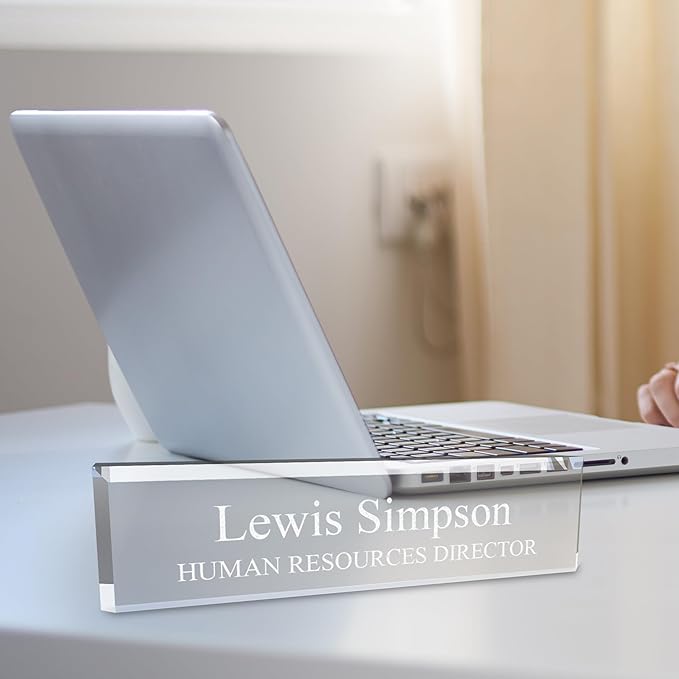 SignsByLITA Personalized Acrylic Desk Name Plate 2" x 10" - Image 4