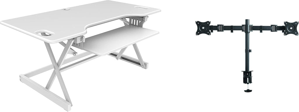 Rocelco 46" Large Height Adjustable Standing Desk Converter