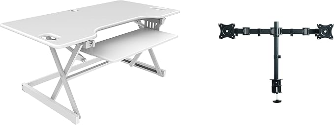Rocelco 46" Large Height Adjustable Standing Desk Converter by Rocelco