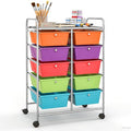 GLACER 10 Drawer Rolling Cart, Storage Cart by GLACERGrowupinhappiness