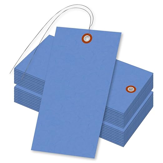 SmartSign 6.25 x 3.125 inch “Blue” Blank Tyvek Shipping Tags by SmartSign