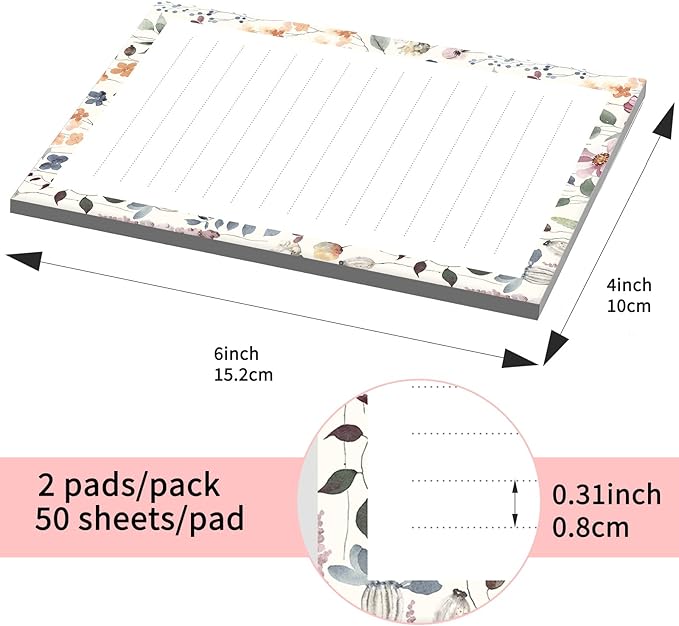 SXboxing Sticky Notes 4X6 Inches, 2 Pack Large Cute Self-Stick Pads, Bright - Image 4