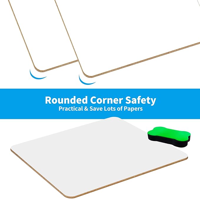 OSIMIG 12 Pack Small White Board Dry Erase, Mini Dry Erase Board 9" x12” - Image 5