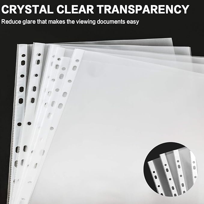 Sheet Protectors, PANDRI 800 Pack Clear Heavy Duty Plastic Page Protectors - Image 5