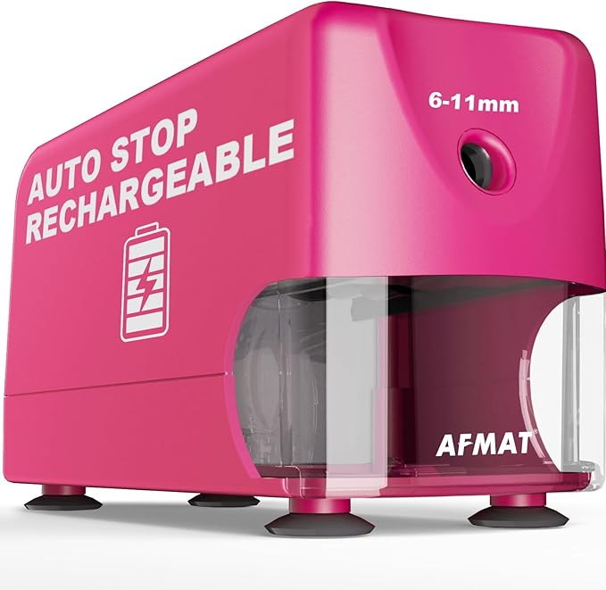 AFMAT Electric Pencil Sharpener, Cordless & Rechargeable, Heavy Duty Classroom by AFMAT