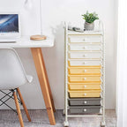Giantex 10 Drawer Rolling Storage Cart Scrapbook Paper Office School Organizer - Image 3
