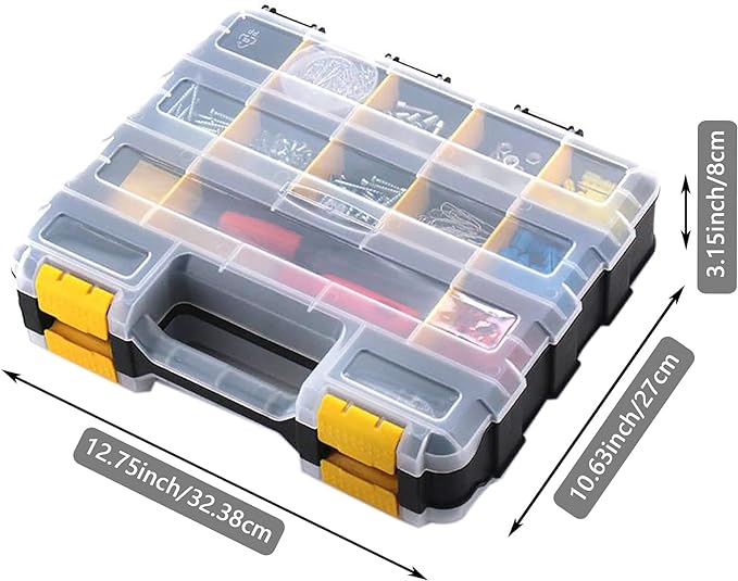 Hardware Organizer Box 34 Compartments Small Parts Organizer - Image 5