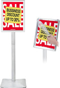 INNOVSIGN Heavy Duty Adjustable Pedestal Poster Sign Stand, 11x17 Aluminum Open by INNOVSIGN