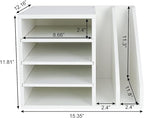 PAG Wood Desktop File Holder Organizer Mail Sorter, 15.35" W x 12.16" D x - Image 4