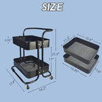 Ufriandz 2 Tier Rolling Utility Cart - Image 6