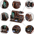 Gifts for Men Wood Phone Docking Station for Mens Gifts for Christmas Husband - Image 2