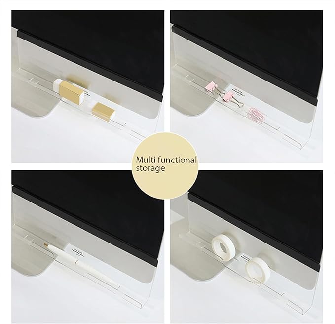 Acrylic Monitor Memo Board, 26x8.2x2.3cm Sticky Note Organizer - Image 5