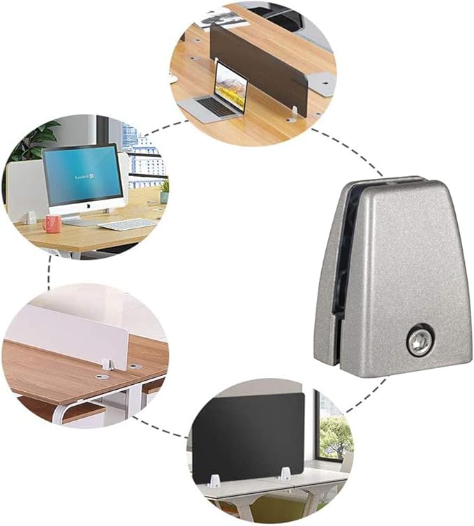 KSWLOR 20 PCS Office Desk Partition Support Bracket, Desk Divider Clamp - Image 3