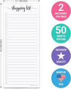 321Done 2-Pack Slim Shopping List Notepad, Made in USA - Image 2