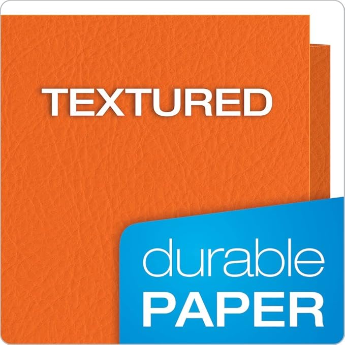 Oxford Twin-Pocket Folders, Textured Paper, Letter Size, Holds 100 Sheets - Image 4