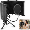 microphone isolation shield with tripod stand & pop, main product view