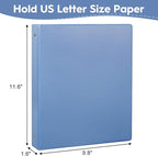 CIXILDTS 6-Pack 1-Inch Binder, Standard 3 Ring Binder Fit US Letter Size Paper - Image 2