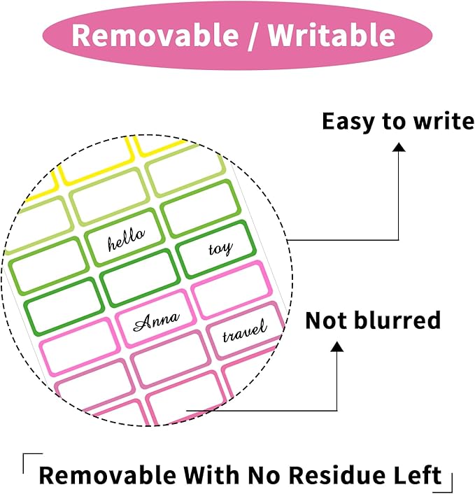 STARLIBOO Removable Freezer Labels, 1x2 Inch Color Coding Removable Labels - Image 2