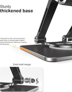 Tablet Stand Holder with Thickened 360°Rotating Base Dual Rod Adjustable - Image 5