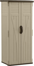 suncast vertical shed, compact outdoor storage system, 22, main product view