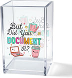 Vgrti But Did You Document It Acrylic Cosmetic Pencil Pen Holder Cup, Funny by Unknown
