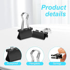 Ufmarine Mini Binder Clips, Small Paper Clips - Image 3