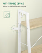 Hzuaneri Ladder Shelf, Bookshelf Bookcase, Freestanding Corner Storage Shelve - Image 4