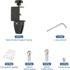 PATIKIL 6 Pcs 1/8" to 1/2" Adjustable Desk Divider Partition Clips, Aluminum - Image 3