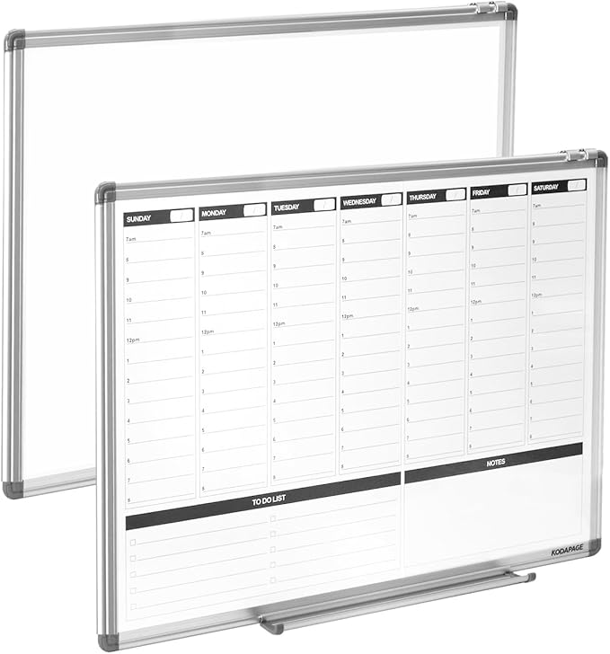 Weekly Dry Erase Board, Weekly Planner whiteboard by KODAPAGE